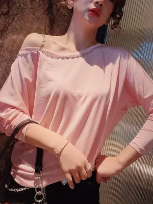 Women Off-Shoulder Long Sleeve T-Shirt 2021