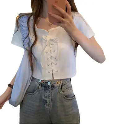 Women White T-Shirt Summer Dress 2023 New Design