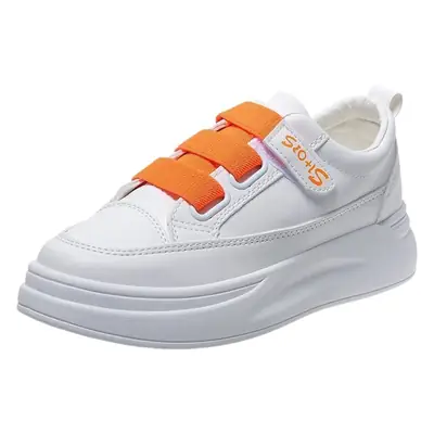 Women White Thick Sole Flat Sneakers All Match 2021