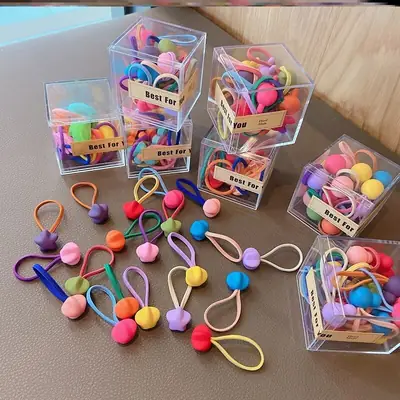 Baby Hair Bands & Ropes for Girls, Colorful, Non-Toxic, Small