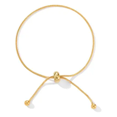 18K Gold Snake Bone Bracelet Adjustable Women