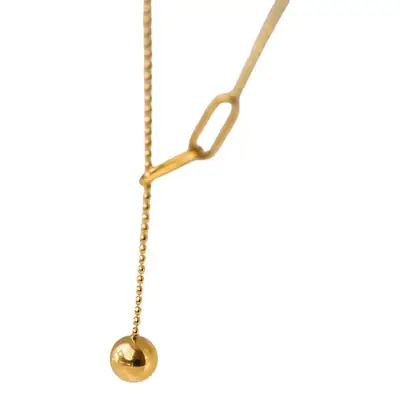 Gold Tassel Necklace for Women Short Clavicle Chain