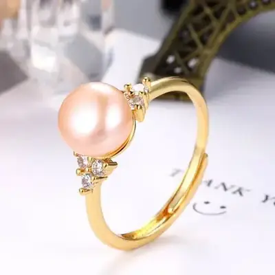Japanese Pearl Adjustable Ring with Freshwater Design