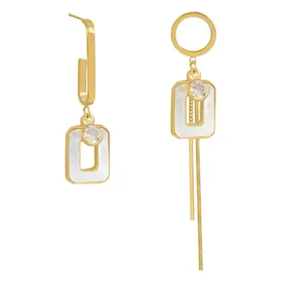 Korean Asymmetric Shell Geometric Earrings for Women 2021