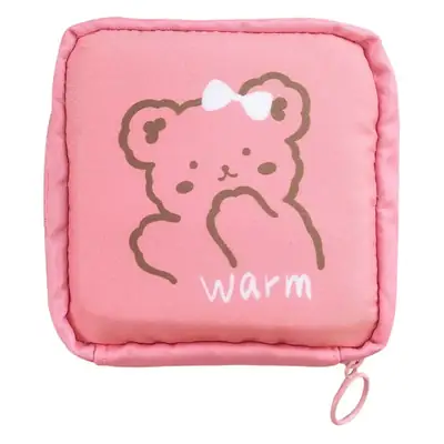Pink Cartoon Heart Ins Napkin Bag for Girls
