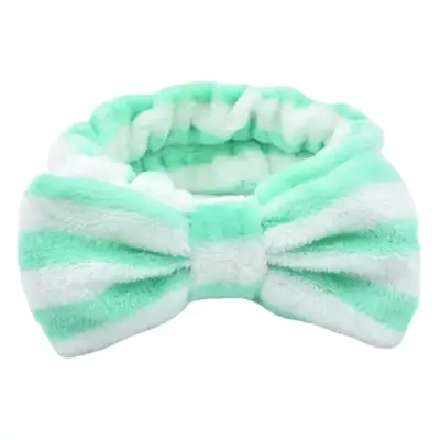 Cute Bow Headband Coral Velvet Female Face Wash