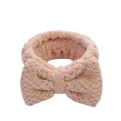 Japanese Microfiber Pineapple Bow Hair Band Women's Face Mask Headband Wide-brimmed Soft Turban
