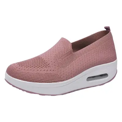 White Slip-on Mesh Casual Shoes for Women