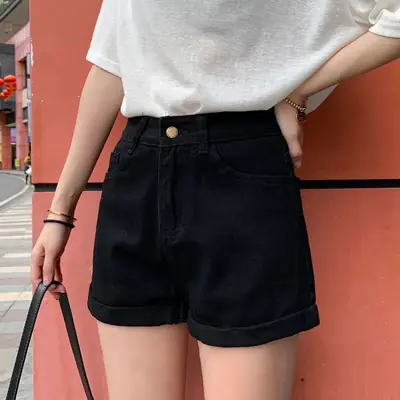 Denim Shorts High Waist Slimming 2021 Summer