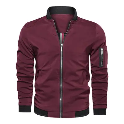Men's Black Oversized Baseball Jacket Spring Autumn Loose Fit