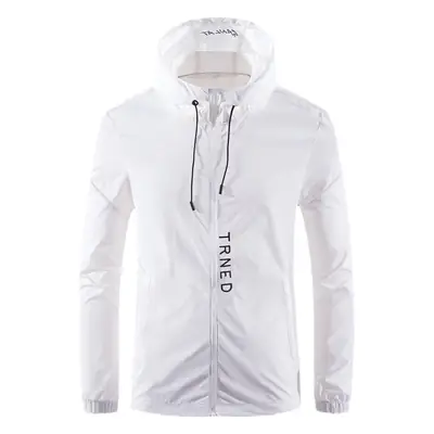 Men's White Thin Elastic Fishing Jacket UV Protection