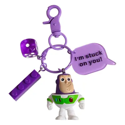 Toy Story Keychain Pendant Buzz Lightyear Woody Three-Eyed Alien Lotso Car Keychain Female Doll