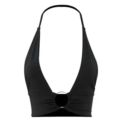 White Round Hook Crop Top for Women