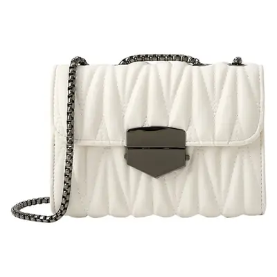 Black Diamond Lattice Chain Shoulder Bag for Women