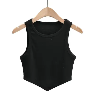 White Stretch Slim Sleeveless Vests for Women