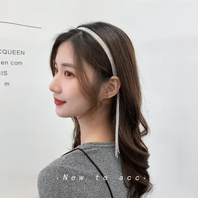 Sweet Rhinestone Hair Band for Women Summer Outfit