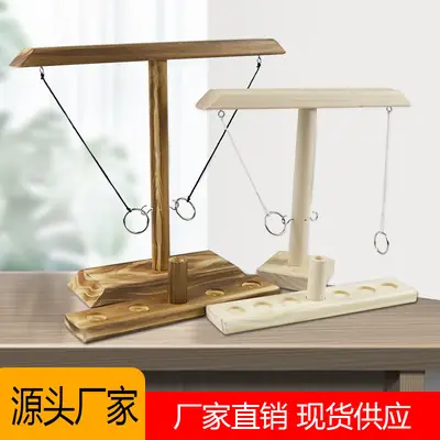 Ring Toss Game Wooden Double Board Toy for Kids