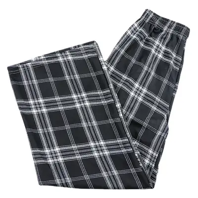 Women Plaid Summer Pants Pink Plaid Wide Leg