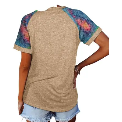 2023 Summer Camouflage Round Neck T-Shirt Women