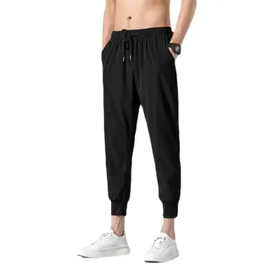 Men Summer Thin Pants Large Loose Breathable Gray