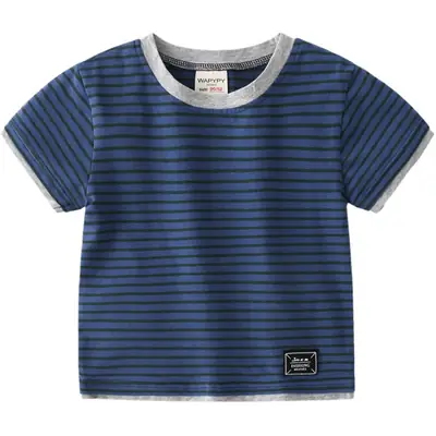 Kids Striped T-Shirt Green White 2024