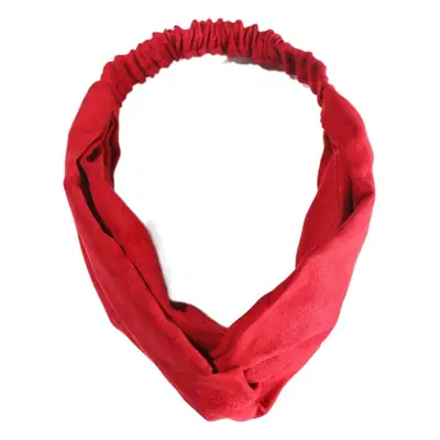 Green Elastic Cross Hair Band for Women