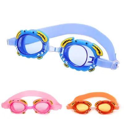Children's crab swimming goggles children's swimming goggles learning swimming glasses baby cartoon swimming equipment manufacturers wholesale bags