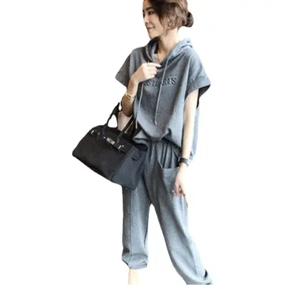 Women Grey Two-Piece Casual Set Spring Summer 2026