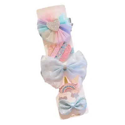Frozen Hairpin Set Bow Hairpin Headwear Super Fairy Korean Girl Baby Aisha Princess Hair Accessories