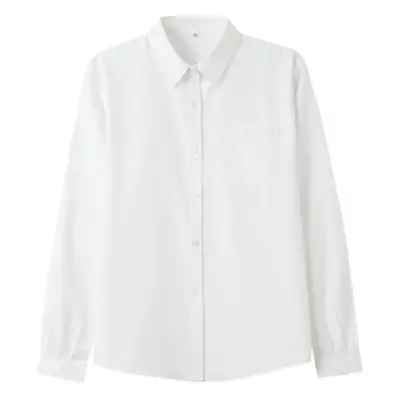 Women's White Plaid Bow Collar Shirt