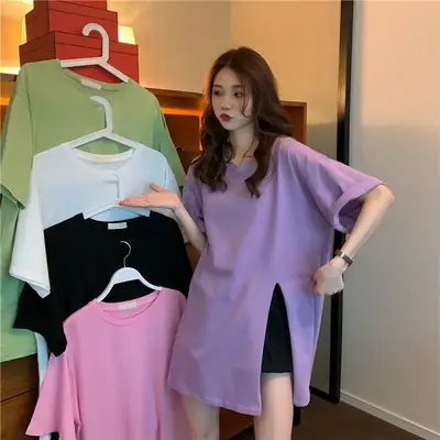 Pregnant Women's Split Sleeves T-Shirt Summer Top