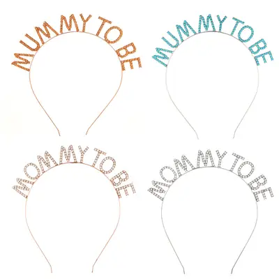 Golden Glitter Mummy Mom Hairband for Expectant Mothers