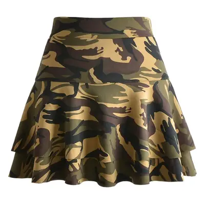 Maroon Square Dance Skirt High Waist Puffy