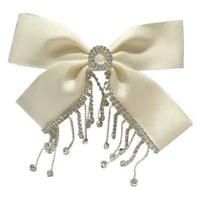 Retro Rhinestone Bow Hairpin Red South Korea