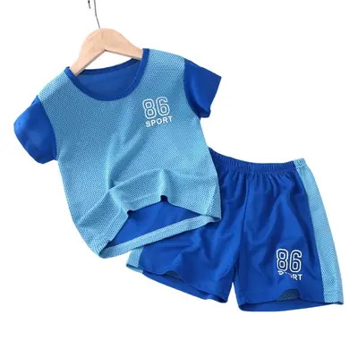 Girls Pink Purple Mesh Sports Shorts Set Summer