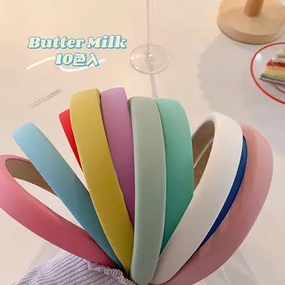 Candy Color Headband Net Red 2024 Women's Hairpin