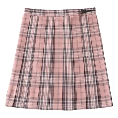 Japanese College Plaid Skirt with Alignment Line