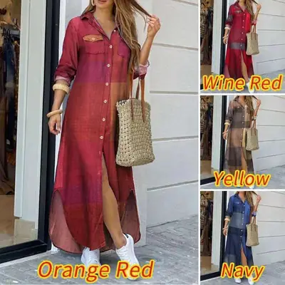 Camouflage Single Breasted Dress for Women