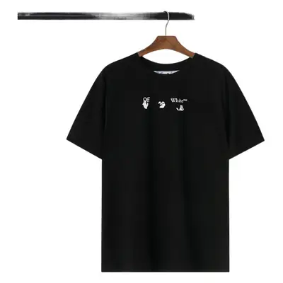 2021 White Melting Arrow Round Neck T-Shirt
