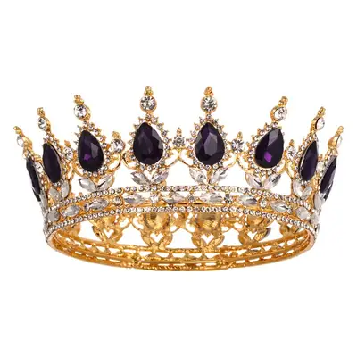Luxury Crystal Full Circle Crown Wedding Hair Accessory