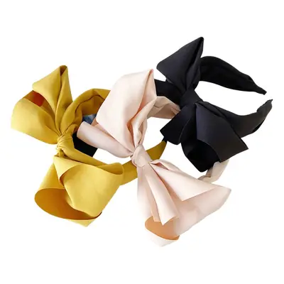 Korean Style Big Bow Headband with Wide Bristles