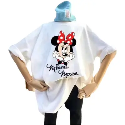 Women Minnie Mouse Cotton T-Shirt Summer 2025