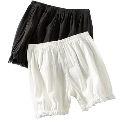 White Cotton Pumpkin Lantern Jk Safety Pants for Women