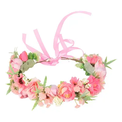 Pink Floral Crossbody Headband for Girls