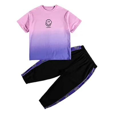 Kids Summer T-Shirt Shorts Set Blue Gradient Kids 2024