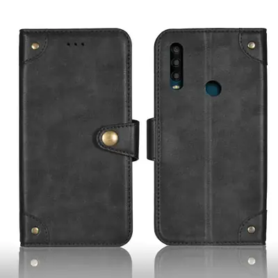 TCL L10 Lite Leather Phone Wallet Case with Liu Ding Buckle