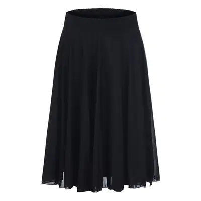 Black Floral Ice Silk Summer Skirts for Women