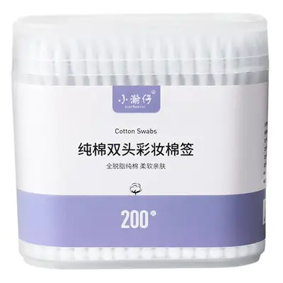 White Small Hanzi Cotton Swabs 200x Double Head