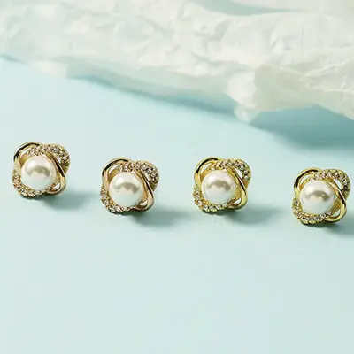 Pearl Cut Out Earrings for Women