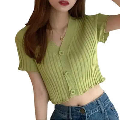2023 New Retro French Slim Fit V-Neck Sweater Women